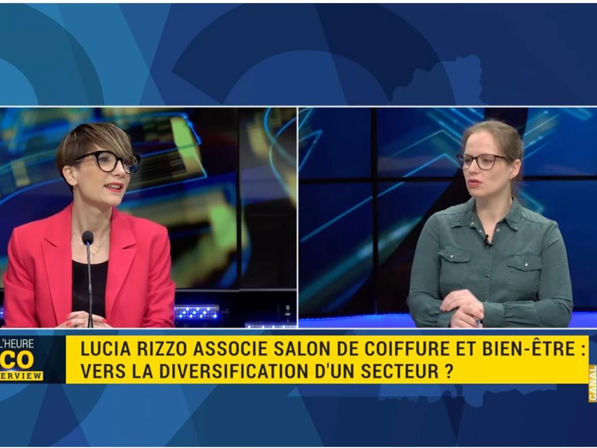 Lucia Rizzo interviewée sur le plateau de Canal 32